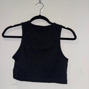Black crop top tank
